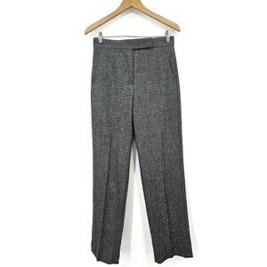 NWOT Max Mara Wool Blend Dress Pants Women 6 Grey Straight Leg High Rise MaxMara